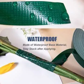 ARIFLOR Green Floral Tape - Flower Wrap Adhesive Tape Bouquet Stem Wrapping and Floral Crafts, Wedding Bouquet Tape - 3/4 inch Wide and 180 FT Long