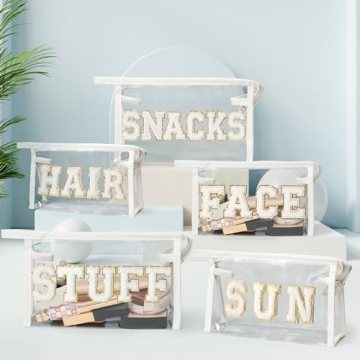 Y1tvei SNACKS Clear Makeup Bag - Stylish & Practical Cosmetic Pouch