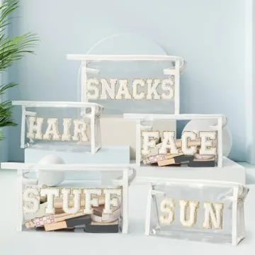 Y1tvei SNACKS Clear Makeup Bag - Stylish & Practical Cosmetic Pouch