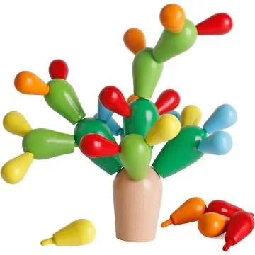 Rainbow Cactus Stacking Blocks Toy for Kids