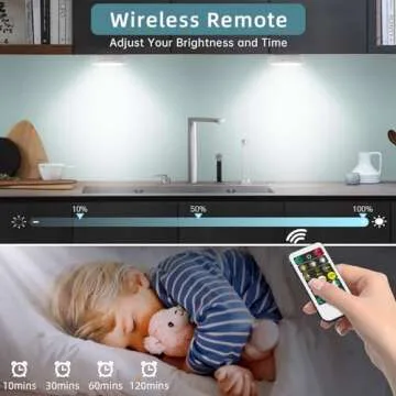 Wireless Motion Sensor Puck Lights with Remote Control