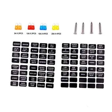 6-Way Fuse Block with Ground and LED Indicators for Vehicles