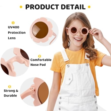 Fun 8-Pair JOAOYO Kids Sunglasses for Toddler Girls and Boys