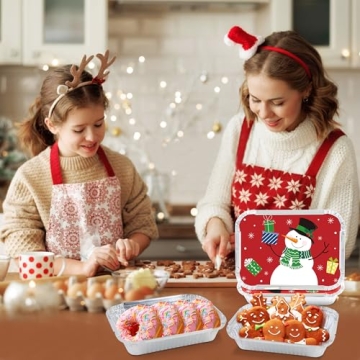 48 Christmas Treat Foil Containers - Fun Gift Givers