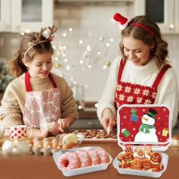 48 Christmas Treat Foil Containers - Fun Gift Givers