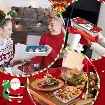 48 Christmas Treat Foil Containers - Fun Gift Givers