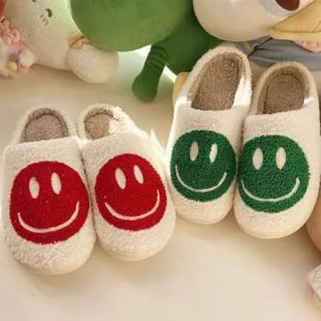 Smile Face Slippers - Plush Comfort for Everyone