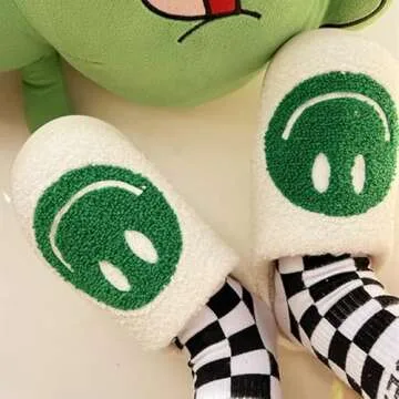 Smile Face Slippers - Plush Comfort for Everyone