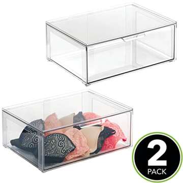 Stackable Storage Organizer Bins - mDesign Luminaire Collection