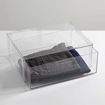 Stackable Storage Organizer Bins - mDesign Luminaire Collection