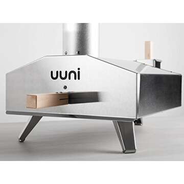 Ooni Uuni 3 BBQ Pellet Fired Pizza Oven, Stone, Pellet with 5# Free BBQ Pellets