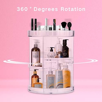 COOLBEAR Rotating Makeup Organizer for Skincare & Makeup