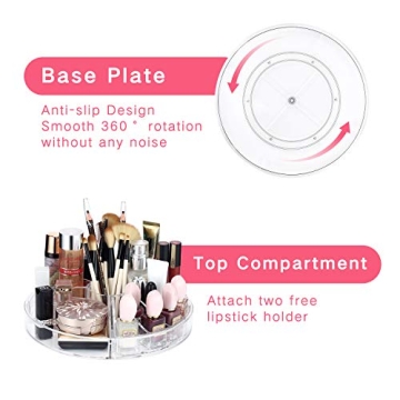COOLBEAR Rotating Makeup Organizer for Skincare & Makeup
