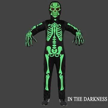 Kids Skeleton Costume Glow in the Dark for Halloween