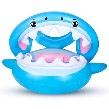 Adorable Baby Shark Pool Float with Canopy for Kids
