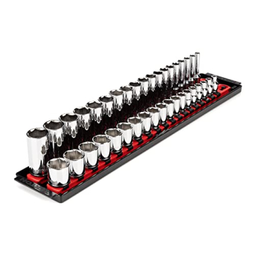 TEKTON 3/8 Inch Drive 6-Point Socket Set with Rails 38-Piece for Professionals and DIY Enthusiasts
