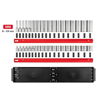 Quality TEKTON 3/8 Inch Drive Socket Set with Rails 38-Piece