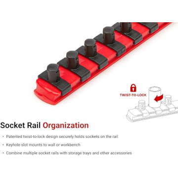 Quality TEKTON 3/8 Inch Drive Socket Set with Rails 38-Piece