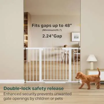 Cumbor 29.7-48" Baby Gate for Stairs, Mom's Choice Awards Winner-Dog Gate for Doorways, Auto Close S...