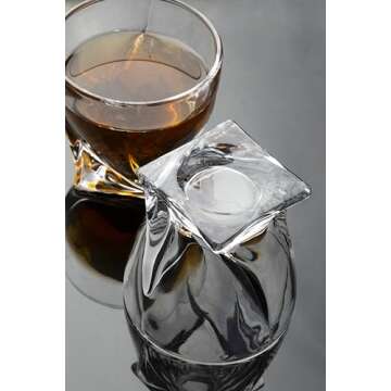 Cool Stones Whiskey Glass Gift Set - 2 Whiskey Glasses and Whiskey Stones with Tongs in Velvet Bag All Presented in an Elegant Wooden Box for Men (Classic-Wood-White-Rocks)