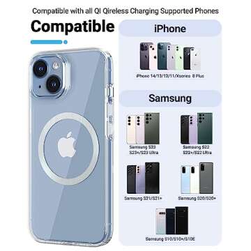 KALAPOP Magnetic Wireless Charging Magsafe Ring-6 PCS,Ultra-Thin(0.4mm) Magsafe Sticker, Compatible with iPhone 16/15/14/13 Series,Samsung Galaxy,Google Pixel Series,Magsafe Accessories-3Black&3Silver