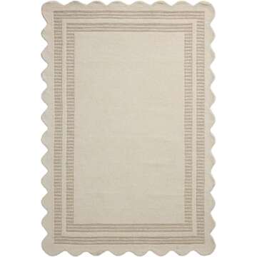Loloi Chris Loves Julia Scottie Collection SCO-01 Ivory/Grey 2'-0" x 5'-0", .87" Pile Height, Accent Rug