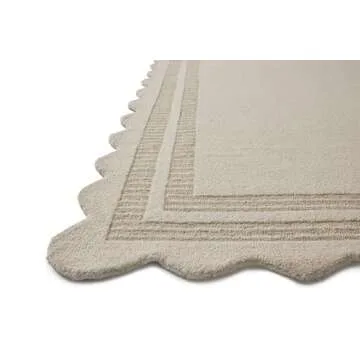 Loloi Chris Loves Julia Scottie Collection SCO-01 Ivory/Grey 2'-0" x 5'-0", .87" Pile Height, Accent Rug