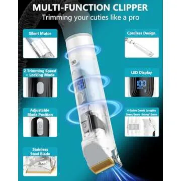 Bawetech B2 Pet Grooming Kit with Vacuum & Clipper