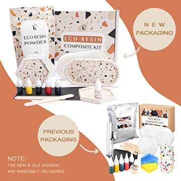 Tassika Eco Resin Kit for Beginners 2lbs, Terrazzo Resin Kit, Complete Resin Kit (Jesmonite Alternative)