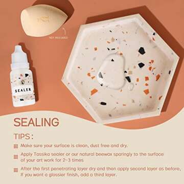 Tassika Eco Resin Kit for Beginners 2lbs, Terrazzo Resin Kit, Complete Resin Kit (Jesmonite Alternative)