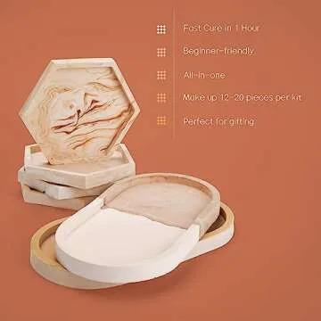 Tassika Eco Resin Kit for Beginners 2lbs, Terrazzo Resin Kit, Complete Resin Kit (Jesmonite Alternative)