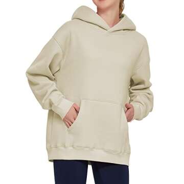 THE GYM PEOPLE Women's Oversized Hoodie Loose fit Soft Fleece Pullover Hooded Sweatshirt With Pockets Khaki