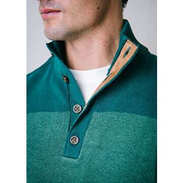 Hope & Henry Men's Long Sleeve Mock Neck Sweater