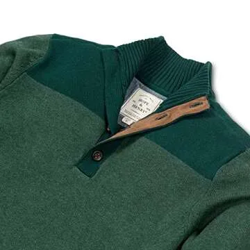 Hope & Henry Men's Long Sleeve Mock Neck Sweater