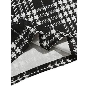 Floerns Women's Plaid Print Mini Cami Bodycon Dress Black L