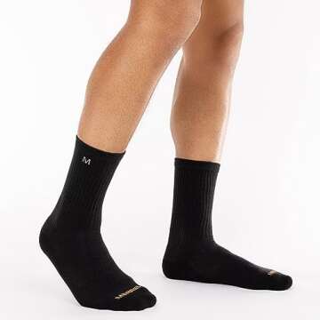 Merrell Unisex Adult Wool Everyday Hiking Socks - 3 Pairs Crew - Cushioned Moisture Wicking