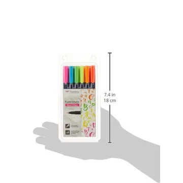 Vibrant Tombow Fudenosuke Brush Pens - Set of 6