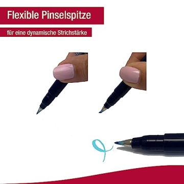 Vibrant Tombow Fudenosuke Brush Pens - Set of 6