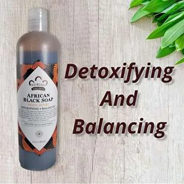 Nubian Heritage Body Wash, African Blk Soap, Tea Tree Oil Oats & Aloe, 13 Fl Oz pack of 2