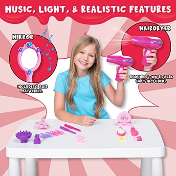  Discover the JOYIN 17Pcs Beauty Salon Kit - A Fun Pretend Play Experience!