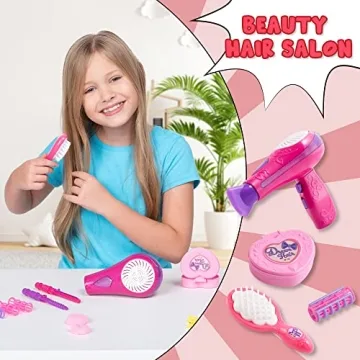  Discover the JOYIN 17Pcs Beauty Salon Kit - A Fun Pretend Play Experience!