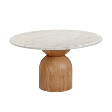 Tov Furniture 54" Round Dining Table for Indoor and Outdoor Use