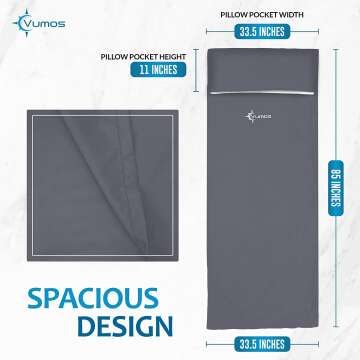 Vumos Sleeping Bag Liner for Comfortable Travel