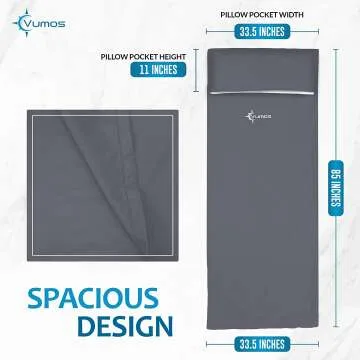 Vumos Sleeping Bag Liner for Comfortable Travel