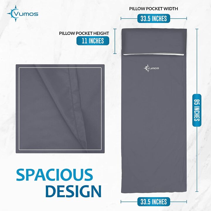 Vumos Sleeping Bag Liner for Comfortable Travel