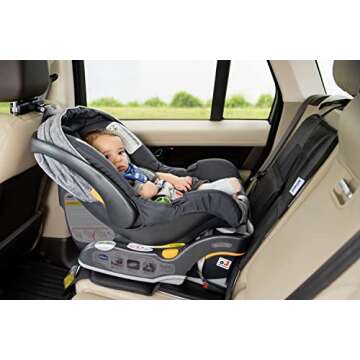 Autopect Car Seat Protector for Baby/Child Car Seats with Non-Slip, Waterproof Padding. Storage Pockets. Fits SUVs, Sedans, Trucks