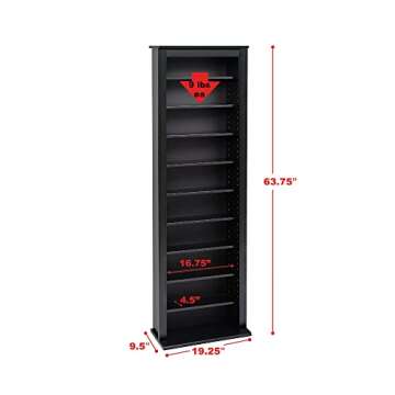 Prepac Barrister Narrow Media Storage Cabinet - 19.25" wide