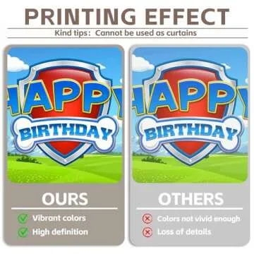 Yriujul 72x43inch Dog Paw Birthday Backdrop for Boy Girls Puppy Blue Sky Grass Photography Background Banner Baby Shower Party Decorations Photo Booth Props