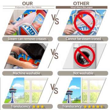 Yriujul 72x43inch Dog Paw Birthday Backdrop for Boy Girls Puppy Blue Sky Grass Photography Background Banner Baby Shower Party Decorations Photo Booth Props