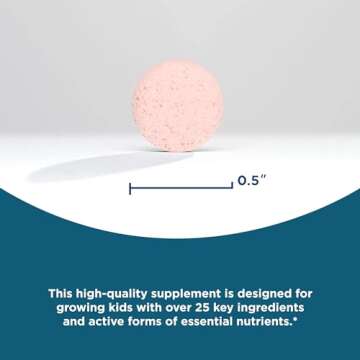 Seeking Health Kids Multivitamin Chewable, Formulated for Children’s Health, with L-5-MTHF L-Methylfolate, B12, Riboflavin, Vitamin A, Vegetarian (60 Chewable Tablets)*